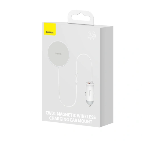 Kup Upevnění do auta s bezdrátovou nabíječkou MagSafe Baseus 15W na mřížku ventilace + USB-C 25W bílá - BSU3912 - {ean13} - Sklep Home Screen
