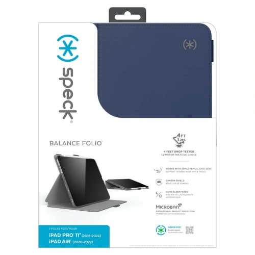 Kup Etui Speck Balance Folio MICROBAN Apple iPad Air 10.9 2020/2022 (4, 5 gen) / iPad Pro 11 2018/2020/2021/2022 (1, 2, 3, 4 gen) / iPad Air 11 2024 (6. generace) (Arcadia Navy/Moody Grey) - SPK467 - {ean13} - Sklep Home Screen