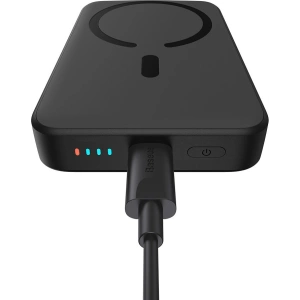 Buy Powerbank Baseus Magnetic Mini MagSafe 15W PD QC 20W 10000mAh black (Overseas Edition) + USB-C/USB-C Cable 60W 3A 0.5m black - BSU3915 - {ean13} - Home Screen Store Europe
