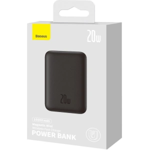 Buy Powerbank Baseus Magnetic Mini MagSafe 15W PD QC 20W 10000mAh black (Overseas Edition) + USB-C/USB-C Cable 60W 3A 0.5m black - BSU3915 - {ean13} - Home Screen Store Europe