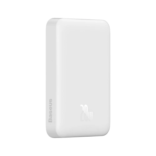 Buy Powerbank Baseus Magnetic Mini MagSafe 15W PD QC 20W 10000mAh white (Overseas Edition) + USB-C/USB-C Cable 60W 3A 0.5m white - BSU3916 - {ean13} - Home Screen Store Europe
