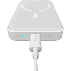Buy Powerbank Baseus Magnetic Mini MagSafe 15W PD QC 20W 10000mAh white (Overseas Edition) + USB-C/USB-C Cable 60W 3A 0.5m white - BSU3916 - {ean13} - Home Screen Store Europe