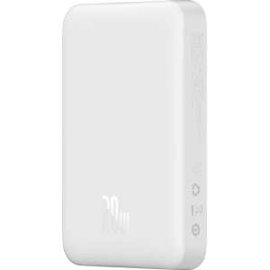 Buy Powerbank Baseus Magnetic Mini MagSafe 15W PD QC 20W 10000mAh white (Overseas Edition) + USB-C/USB-C Cable 60W 3A 0.5m white - BSU3916 - {ean13} - Home Screen Store Europe