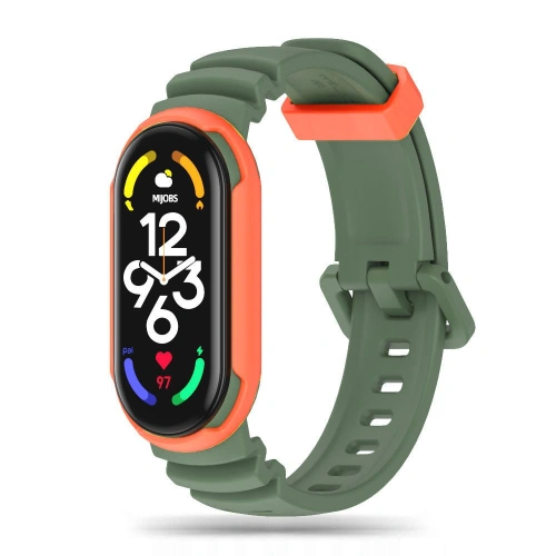 Buy Tech-Protect Iconband Hybrid Xiaomi Mi Band 5/6/6 NFC/7 Army Green/orange - THP1709 - {ean13} - Home Screen Store Europe