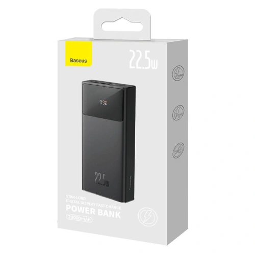 Buy Powerbank Baseus Star-Lord 20000mAh, 2xUSB, USB-C, 22.5W (black) - BSU3917 - {ean13} - Home Screen Store Europe