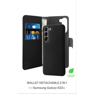 Etui PURO Wallet Detachable 2w1 Samsung Galaxy S23+ Plus (czarny)