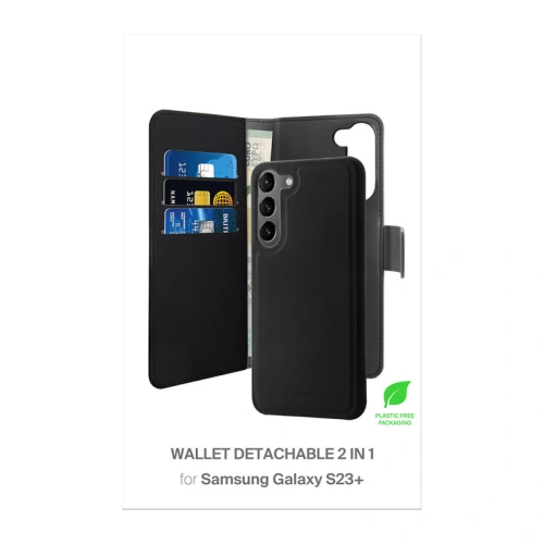 Kup Etui PURO Wallet Detachable 2w1 Samsung Galaxy S23+ Plus (czarny) - PUR628 - {ean13} - Sklep Home Screen