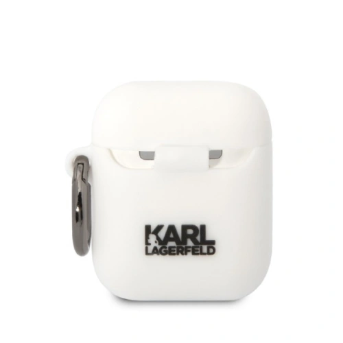 Kup Case Karl Lagerfeld KLA2RUNCHH Apple AirPods 2/1 Hülle weiß/white Silikon Choupette Kopf 3D - KLD1398 - {ean13} - Sklep Home Screen