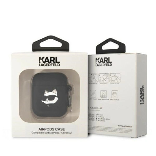 Kup Etui Karl Lagerfeld KLA2RUNCHK Apple AirPods 2/1 tok fekete/színes Szilikon Choupette Fej 3D - KLD1399 - {ean13} - Sklep Home Screen