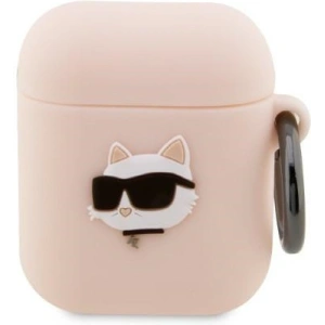 Kup Etui Karl Lagerfeld KLA2RUNCHP pentru Apple AirPods 2/1, capac roz/pink din silicon Choupette Head 3D - KLD1400 - {ean13} - Sklep Home Screen