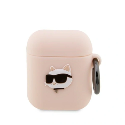 Kup Etui Karl Lagerfeld KLA2RUNCHP Apple AirPods 2/1 kryt růžový/pink silikon Choupette hlava 3D - KLD1400 - {ean13} - Sklep Home Screen