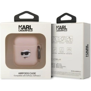 Kup Etui Karl Lagerfeld KLA2RUNCHP pentru Apple AirPods 2/1, capac roz/pink din silicon Choupette Head 3D - KLD1400 - {ean13} - Sklep Home Screen