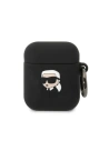 Etui Karl Lagerfeld KLA2RUNIKK Apple AirPods 2/1 cover czarny/black Silicone Karl Head 3D