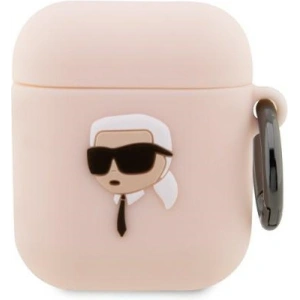 Kup Etui Karl Lagerfeld KLA2RUNIKP Apple AirPods 2/1 cover roz/roz Silicone Karl Head 3D - KLD1402 - {ean13} - Sklep Home Screen