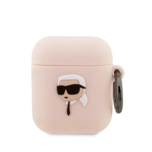 Kup Etui Karl Lagerfeld KLA2RUNIKP Apple AirPods 2/1 cover roz/roz Silicone Karl Head 3D - KLD1402 - {ean13} - Sklep Home Screen