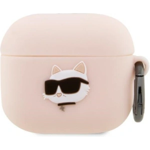 Kup Etui Karl Lagerfeld KLA3RUNCHP Apple AirPods 3 cover różowy/pink Silicone Choupette Head 3D - KLD1405 - {ean13} - Sklep Home Screen