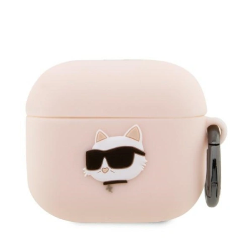 Kup Etui Karl Lagerfeld KLA3RUNCHP Apple AirPods 3 kryt růžový/pink silikon Choupette hlava 3D - KLD1405 - {ean13} - Sklep Home Screen