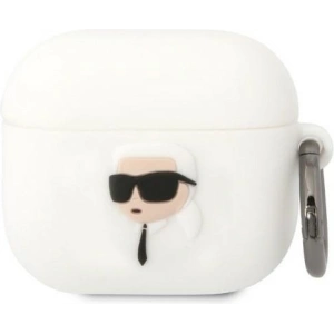 Kup Etui Karl Lagerfeld KLA3RUNIKH Apple AirPods 3 husă albă/white Silicon Karl Head 3D - KLD1406 - {ean13} - Sklep Home Screen