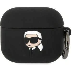 Kup Etui Karl Lagerfeld KLA3RUNIKK Apple AirPods 3 cover czarny/black Silicone Karl Head 3D - KLD1407 - {ean13} - Sklep Home Screen