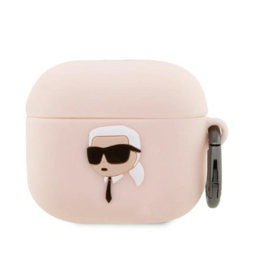 Kup Etui Karl Lagerfeld KLA3RUNIKP Apple AirPods 3 cover różowy/pink Silicone Karl Head 3D - KLD1408 - {ean13} - Sklep Home Screen