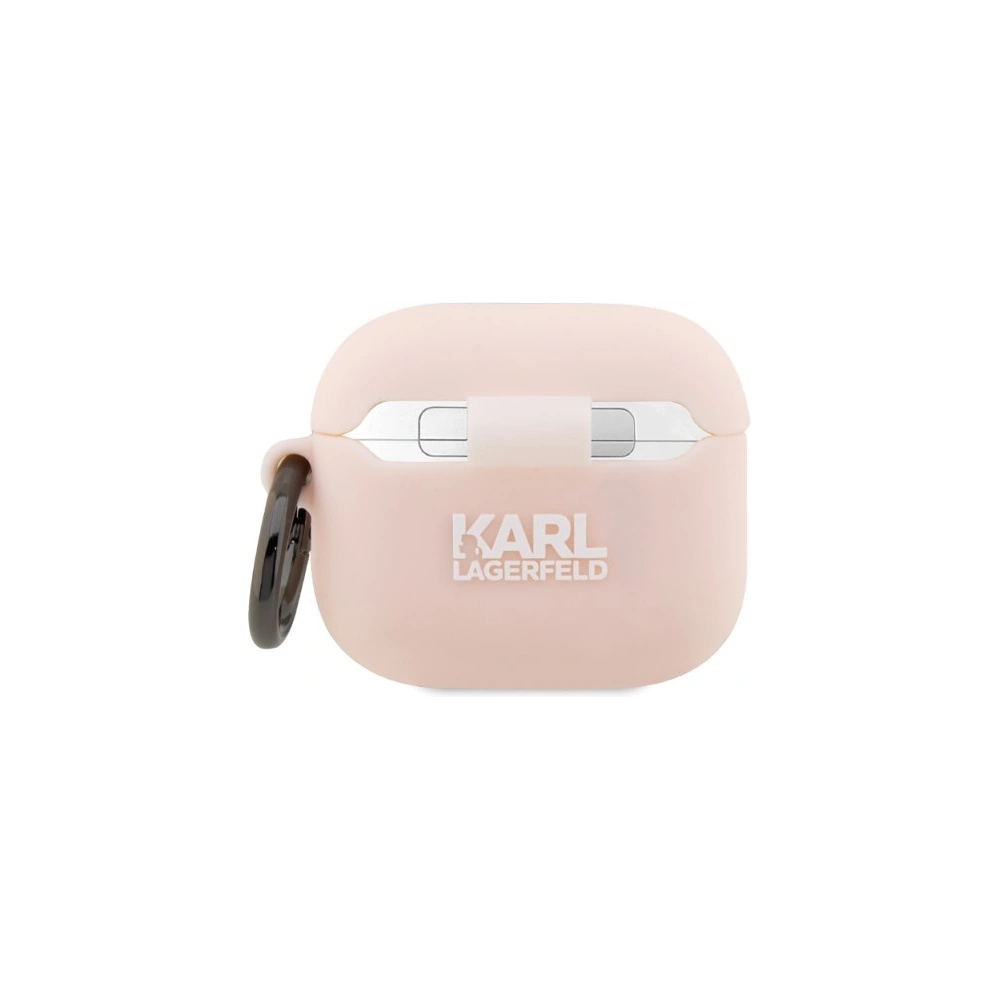 Etui Karl Lagerfeld KLA3RUNIKP Apple AirPods 3 cover różowy/pink Silicone Karl Head 3D