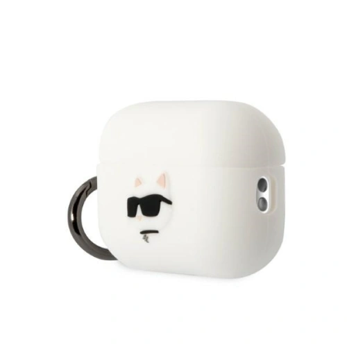 Kup Etui Karl Lagerfeld KLAP2RUNCHH Apple AirPods Pro 2 cover biały/white Silicone Choupette Head 3D - KLD1409 - {ean13} - Sklep Home Screen