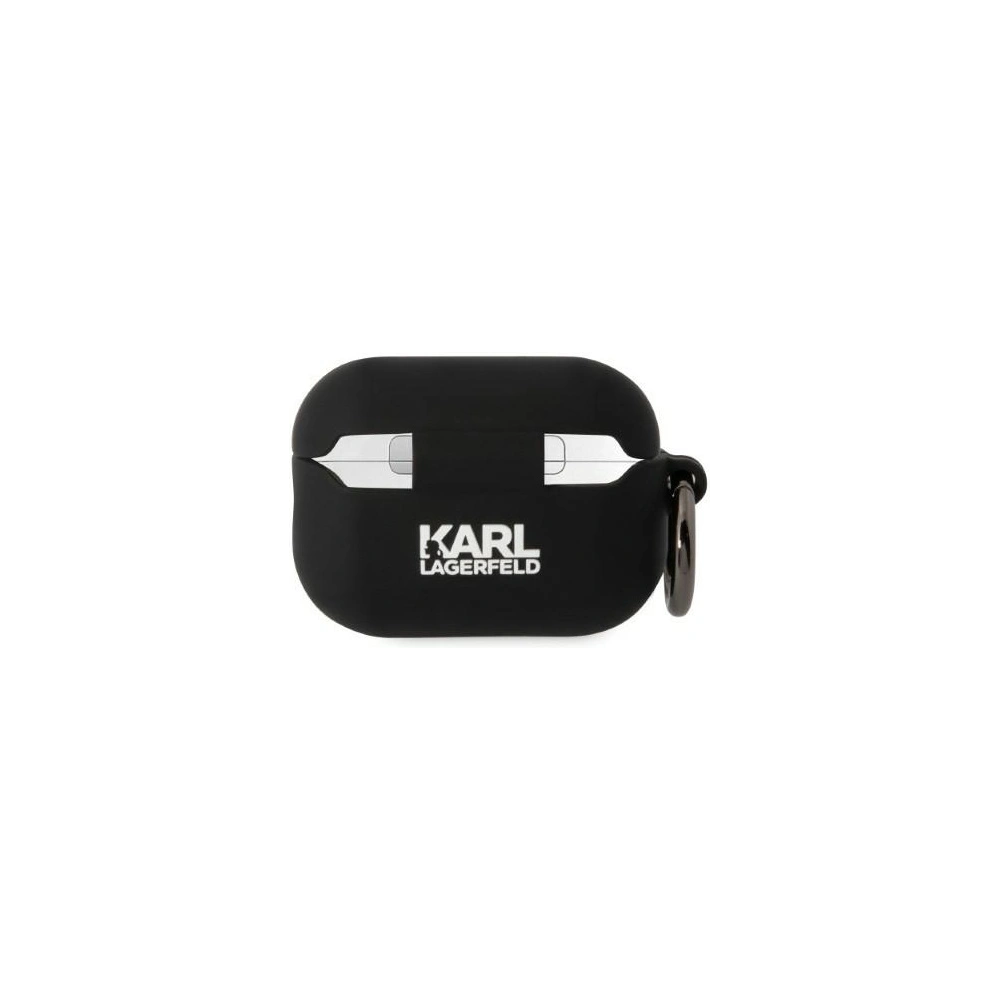 Etui Karl Lagerfeld KLAP2RUNCHK Apple AirPods Pro 2 cover czarny/black Silicone Choupette Head 3D