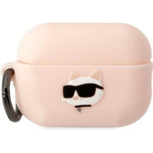 Kup Etui Karl Lagerfeld KLAP2RUNCHP Apple AirPods Pro 2 cover różowy/pink Silicone Choupette Head 3D - KLD1411 - {ean13} - Sklep Home Screen