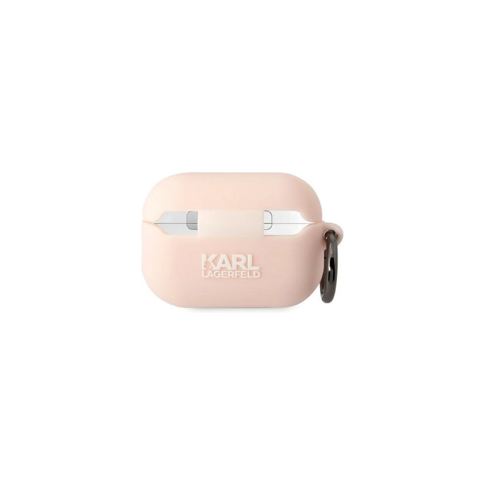 Etui Karl Lagerfeld KLAP2RUNCHP Apple AirPods Pro 2 cover różowy/pink Silicone Choupette Head 3D