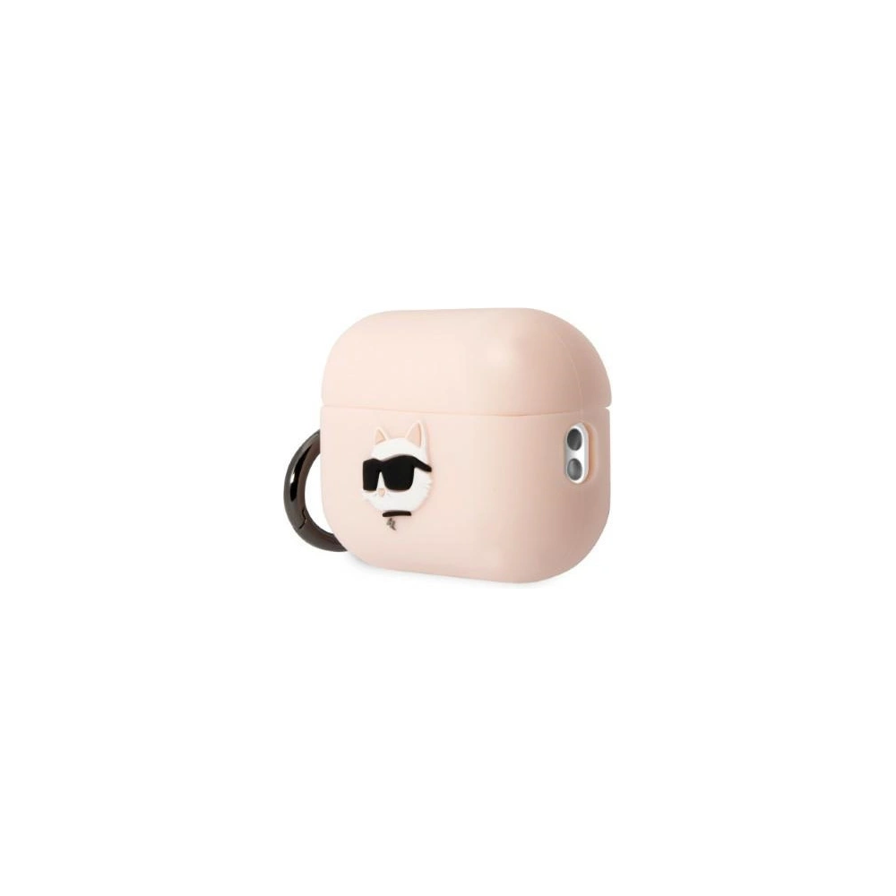 Etui Karl Lagerfeld KLAP2RUNCHP Apple AirPods Pro 2 cover różowy/pink Silicone Choupette Head 3D