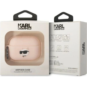 Buy Karl Lagerfeld KLAP2RUNCHP Apple AirPods Pro 2 cover pink Silicone Choupette Head 3D - KLD1411 - {ean13} - Home Screen Store Europe