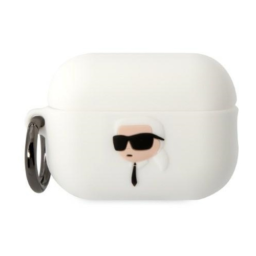 Kup Etui Karl Lagerfeld KLAP2RUNIKH Apple AirPods Pro 2 cover biały/white Silicone Karl Head 3D - 3666339099244 - KLD1412 - Homescreen.pl
