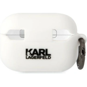 Buy Karl Lagerfeld KLAP2RUNIKH Apple AirPods Pro 2 cover white Silicone Karl Head 3D - KLD1412 - {ean13} - Home Screen Store Europe