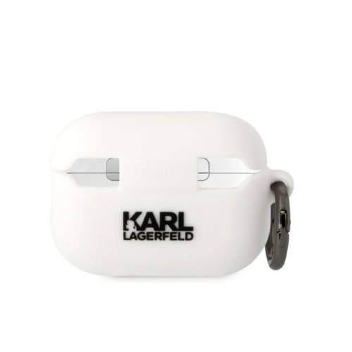 Kup Etui Karl Lagerfeld KLAP2RUNIKH Apple AirPods Pro 2 cover biały/white Silicone Karl Head 3D - KLD1412 - {ean13} - Sklep Home Screen
