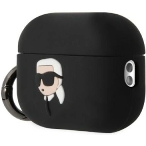 Buy Karl Lagerfeld KLAP2RUNIKK Apple AirPods Pro 2 cover black Silicone Karl Head 3D - KLD1413 - {ean13} - Home Screen Store Europe