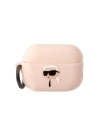 Etui Karl Lagerfeld KLAP2RUNIKP Apple AirPods Pro 2 husă roz/pink Silicon Karl Head 3D