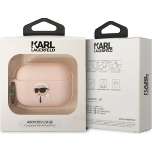 Buy Karl Lagerfeld KLAP2RUNIKP Apple AirPods Pro 2 cover pink Silicone Karl Head 3D - KLD1414 - {ean13} - Home Screen Store Europe