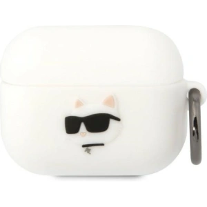 Kup Etui Karl Lagerfeld KLAPRUNCHH Apple AirPods Pro cover biały/white Silicone Choupette Head 3D - KLD1415 - {ean13} - Sklep Home Screen