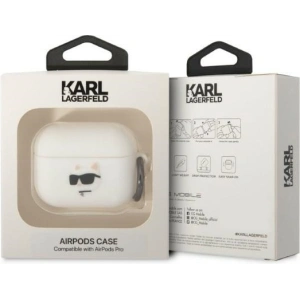 Buy Karl Lagerfeld KLAPRUNCHH Apple AirPods Pro cover white Silicone Choupette Head 3D - KLD1415 - {ean13} - Home Screen Store Europe