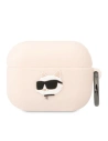 Tok Karl Lagerfeld KLAPRUNCHP Apple AirPods Pro tok rózsaszín/sz Pink Silicone Choupette Head 3D