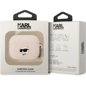 Buy Karl Lagerfeld KLAPRUNCHP Apple AirPods Pro cover pink Silicone Choupette Head 3D - KLD1417 - {ean13} - Home Screen Store Europe