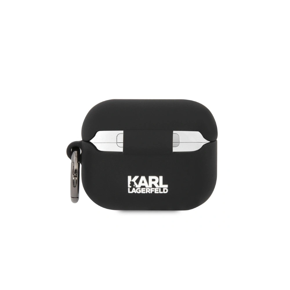 Etui Karl Lagerfeld KLAPRUNIKK Apple AirPods Pro cover czarny/black Silicone Karl Head 3D