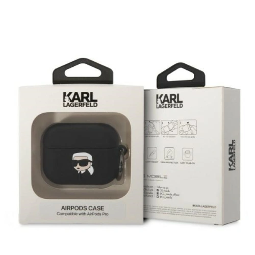 Kup Etui Karl Lagerfeld KLAPRUNIKK Apple AirPods Pro tok fekete/sz black Szilikon Karl Head 3D - KLD1418 - {ean13} - Sklep Home Screen