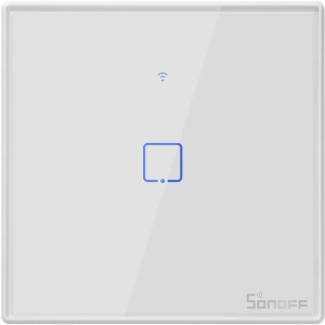 Buy Touch light switch WiFi + RF 433 Sonoff T2 EU TX (1-channel) white - SNF43 - {ean13} - Home Screen Store Europe