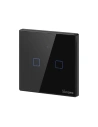 Buy Touch light switch WiFi + RF 433 Sonoff T3 EU TX (2-channel) black - SNF46 - {ean13} - Home Screen Store Europe