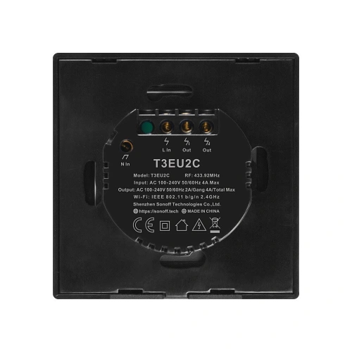 Kup Érintésvezérlésű WiFi + RF 433 világításkapcsoló Sonoff T3 EU TX (2-csatornás) - SNF46 - {ean13} - Sklep Home Screen