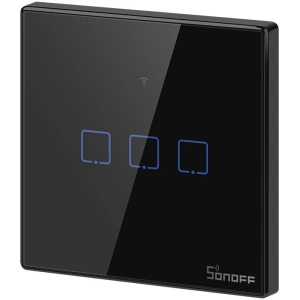 Buy Touch light switch WiFi + RF 433 Sonoff T3 EU TX (3-channel) black - SNF47 - {ean13} - Home Screen Store Europe