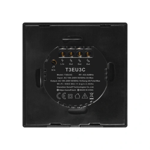 Kup Touch Lichtschalter WiFi + RF 433 Sonoff T3 EU TX (3-Kanal) - SNF47 - {ean13} - Sklep Home Screen