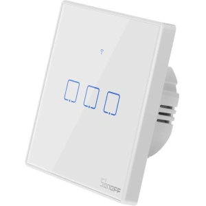 Buy Touch light switch WiFi + RF 433 Sonoff T2 EU TX (3-channel) white - SNF48 - {ean13} - Home Screen Store Europe