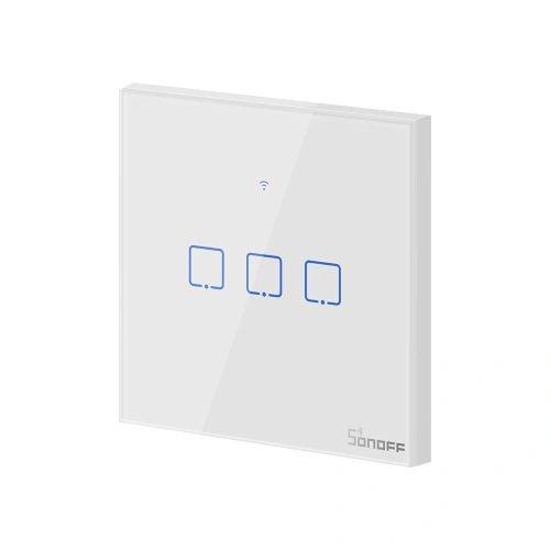 Buy Touch light switch WiFi Sonoff T0 EU TX (3-channel) white - SNF50 - {ean13} - Home Screen Store Europe